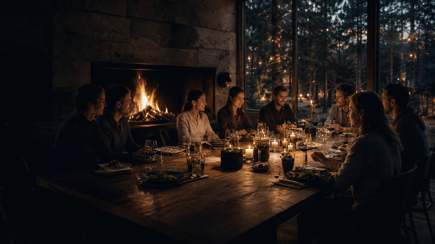 The long table by the fire
